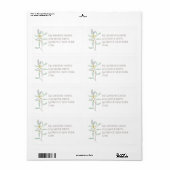 Frosted Mistletoe Winter Wedding Etiket (Full Sheet)