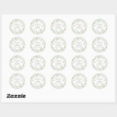 Frosted Mistletoe Winter Wedding Ronde Sticker (Vel)