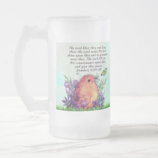 Frosted mok 16 OZ met bijbelse vers-natuur artwork