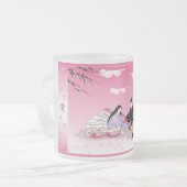 Frosted Mok "Sakura Love" (Voorkant links)