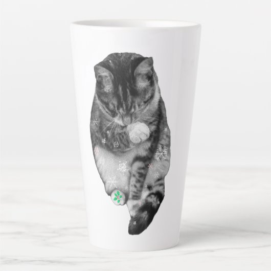 Frosted Paw Holiday Mug Latte Mok (Voorkant)