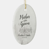 Frosted Pines aan de moeder van de bruidegom Quote Keramisch Ornament (Rechts)