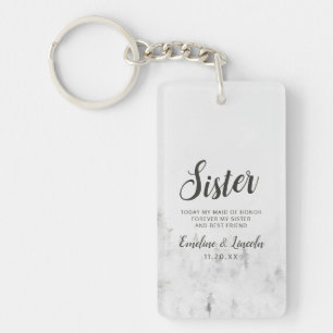 Frosted Pines Rustic White Mountains zustercitaat Sleutelhanger