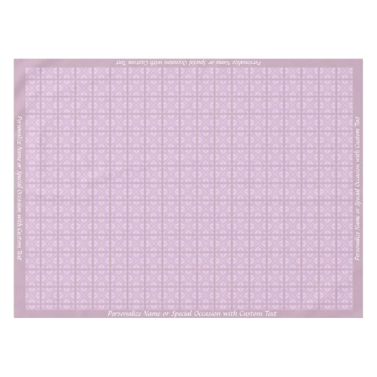 Frosted Pink Lavender Pastel Tegel Design Tafelkleed (Voorkant (Horizontaal))