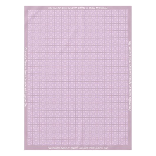 Frosted Pink Lavender Pastel Tegel Design Tafelkleed (Voorkant)