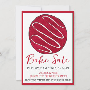 Frosted Red Velvet Cookie Swap Baking Bake Sale Kaart
