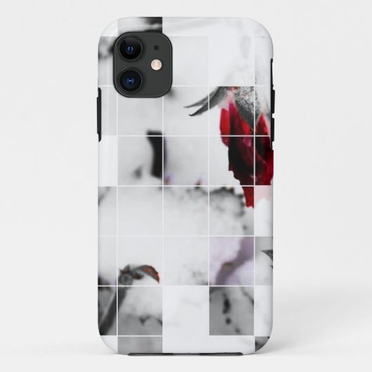 Frosted Roos / Herfst ontmoet winterfoto Bewerken Case-Mate iPhone Case (Achterkant)