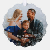 Frosted Season Foto Ornament Kaart (Voorkant)