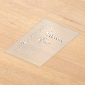 Frosted Snowflake Christmas Acrylic Invitation (Poser)