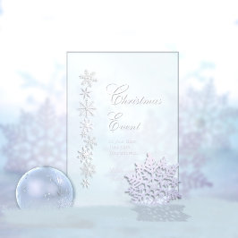 Frosted Snowflake Christmas Acrylic Invitation Acryl Uitnodigingen
