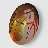 Frosted Snowman Ornament Grote Klok (Hoek)