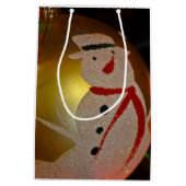 Frosted Snowman Ornament Medium Cadeauzakje (Achterkant)