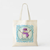 Frosted Snowman Tote Bag (Achterkant)