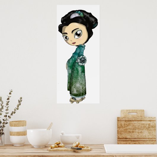Frosted Spring Geisha Poster (Keuken)