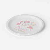 Frosted sprinkle Animal cookie party papier bord (Gekanteld)