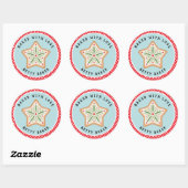 Frosted Star Cookie | Gebakken met liefde Ronde Sticker (Vel)