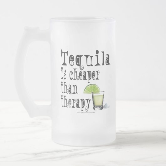 FROSTED STEIN MUG - TEQUILA, MOINS CHER QUE LA THÉ (Gauche)