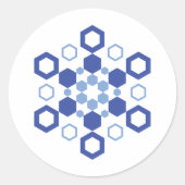 Frosted Symmetry Ronde Sticker (Voorkant)