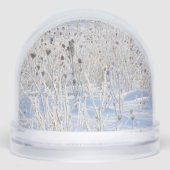 Frosted Thistles In Snow-Covered Field Sneeuwbol (Voorkant)