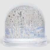Frosted Thistles In Snow-Covered Field Sneeuwbol (Achterkant)