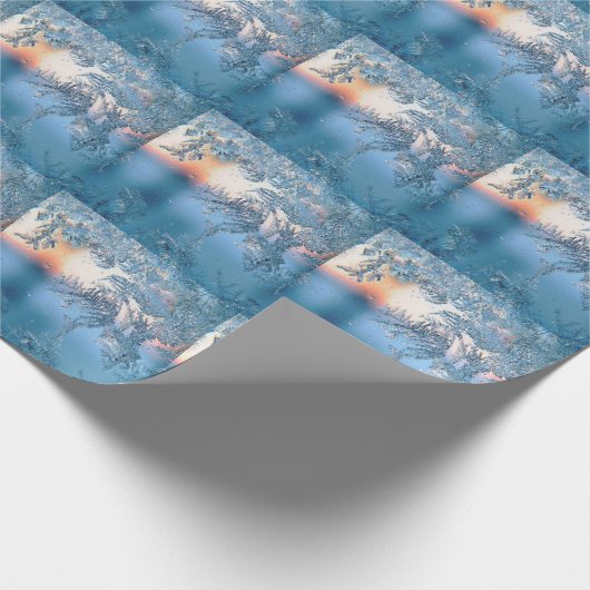 Frosted Uitzicht Cadeaupapier (Hoek)