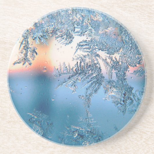 Frosted Uitzicht Zandsteen Onderzetter (Voorkant)