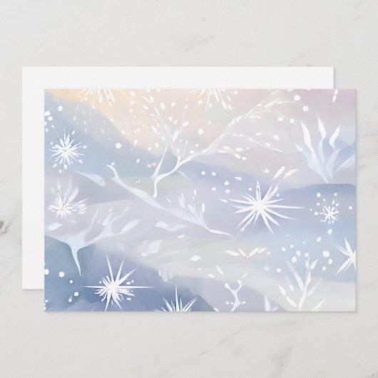 Frosted Window | Mooie sneeuwrijke winterscène Feestdagenkaart (Voorkant / Achterkant)