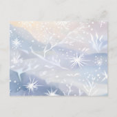 Frosted Window | Mooie sneeuwrijke winterscène Feestdagenkaart (Voorkant)