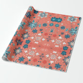 Frosted Winter Elegance Christmas Wrapping Cadeaupapier (Uitgerold)
