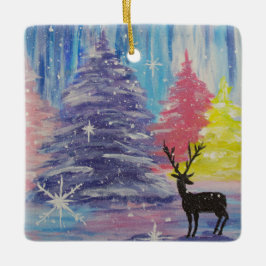 Frosted Winter Keramisch Ornament