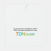 Frosted Winter Metalen Ornament (Achterkant)