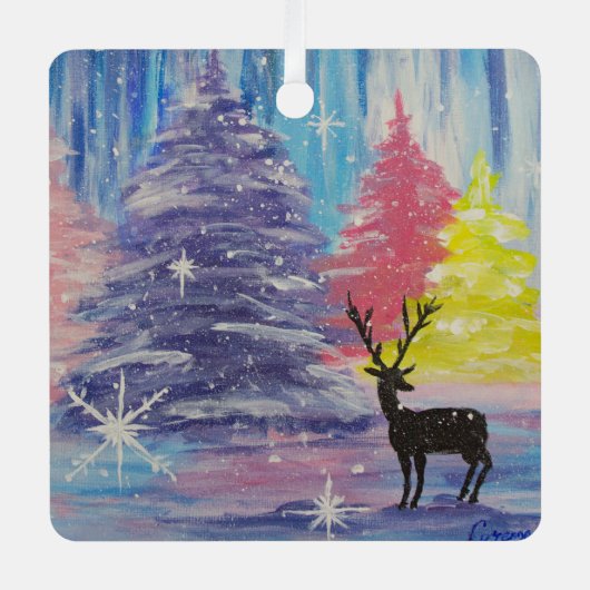 Frosted Winter Metalen Ornament (Voorkant)