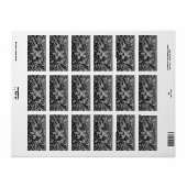 Frosted Winter Snowdrop Floral Arrangement Etiket (Full Sheet)