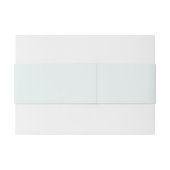 Frosted Witte Stevige Kleur | Klassiek | Elegant Uitnodigingen Wikkel (Achterkant Voorbeeld)