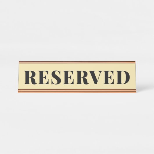 Frosted Yellow RESERVED Desk Name Bord Bureau Naambordje (Voorkant)