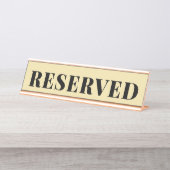 Frosted Yellow RESERVED Desk Name Bord Bureau Naambordje (Voorkant)
