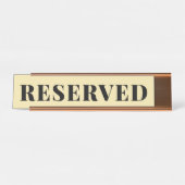 Frosted Yellow RESERVED Desk Name Bord Bureau Naambordje (Voorkant)