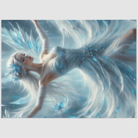 Frostfall Enchantress Ice Ballet Winter Fairy  Tissuepapier (Voorkant)
