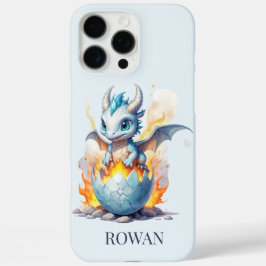 Frostfire Hatchling Gepersonaliseerde Blauwe Draak iPhone 16 Pro Max Hoesje