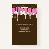 Frosting Pastry Bakery Logo Bedrijfsmedewerker Badge (Achterkant)