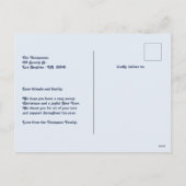 Frostlight Retro New Year Retro Modern Blue Photo Feestdagenkaart (Achterkant)