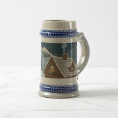 Frosty Alpine Town Lights Bierpul (Voorkant rechts)