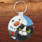 Frosty and Sox - Sleutelhanger met kerstkat (Voorkant)
