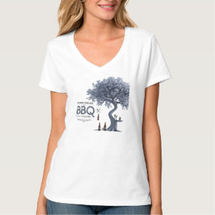 Frosty BBQ Forecast V-Neck T-shirt Chic Winter B