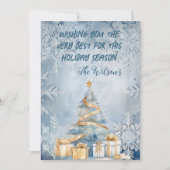 Frosty Blue Christmas Kaart (Voorkant)