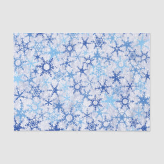Frosty Blue Snowflakes Tissuepapier