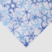 Frosty Blue Snowflakes Tissuepapier (Detail)