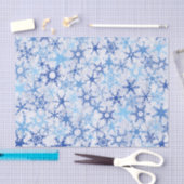 Frosty Blue Snowflakes Tissuepapier (Craft)