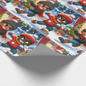 Frosty Boy Frenzy- Kerst inpakpapier (Hoek)