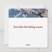 Frosty Branches - Flat Holiday Kaart (Achterkant)